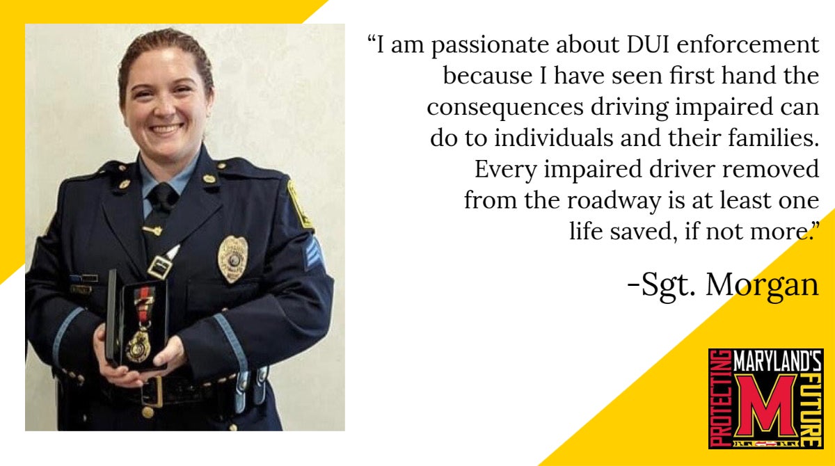 Info graphic with photo of Sgt. Morgan with a quote