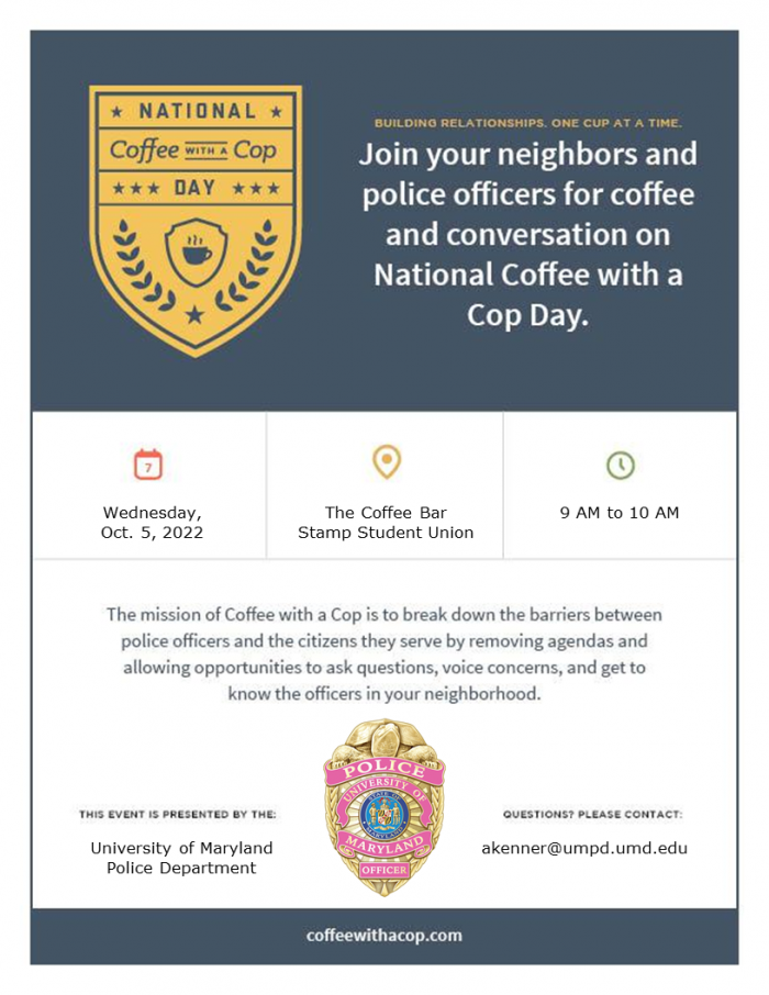 National Coffee With A Cop Flyer