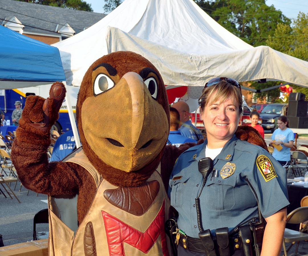 Capt. Dyer with Testudo