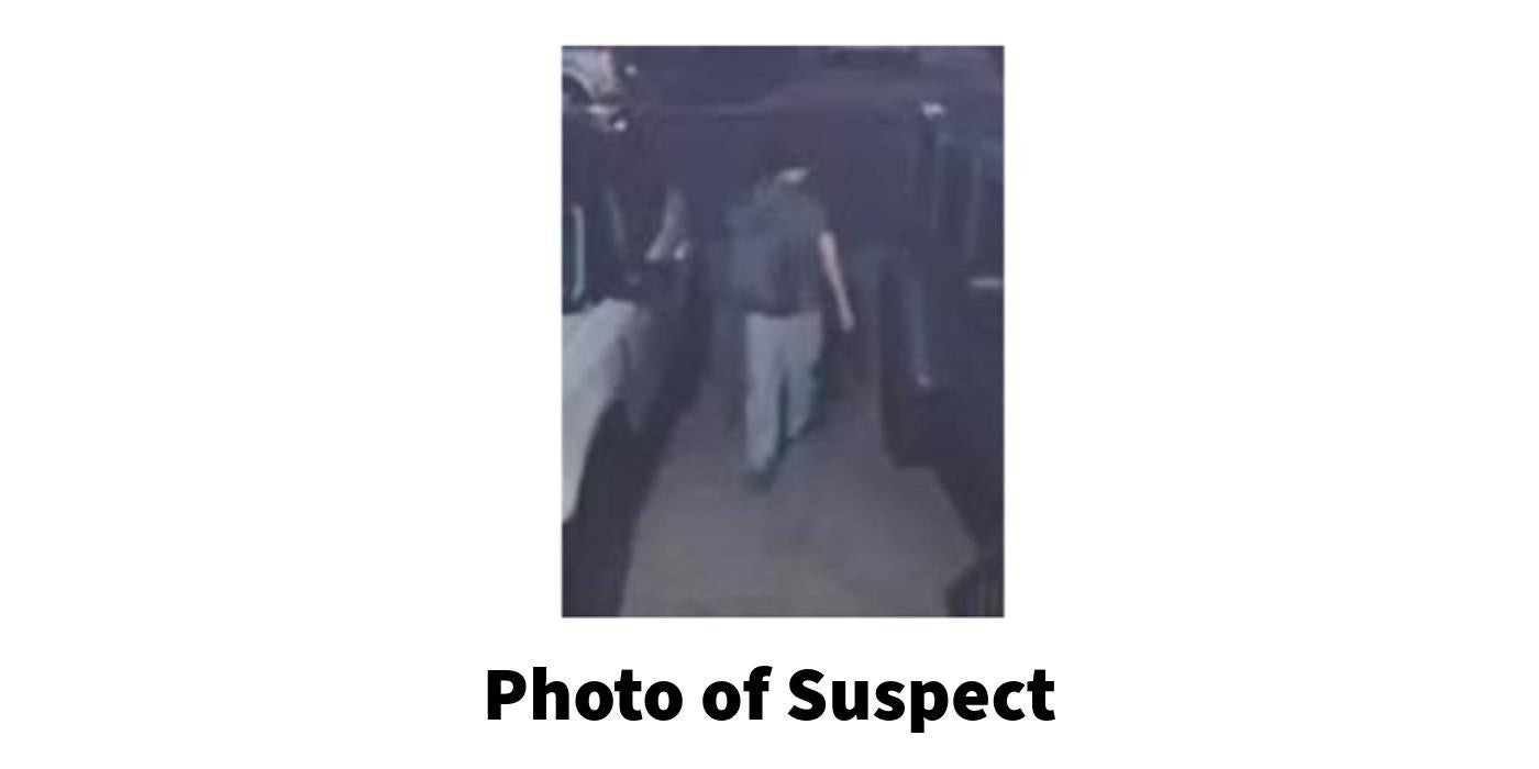 Photo of suspect in a burglary case.